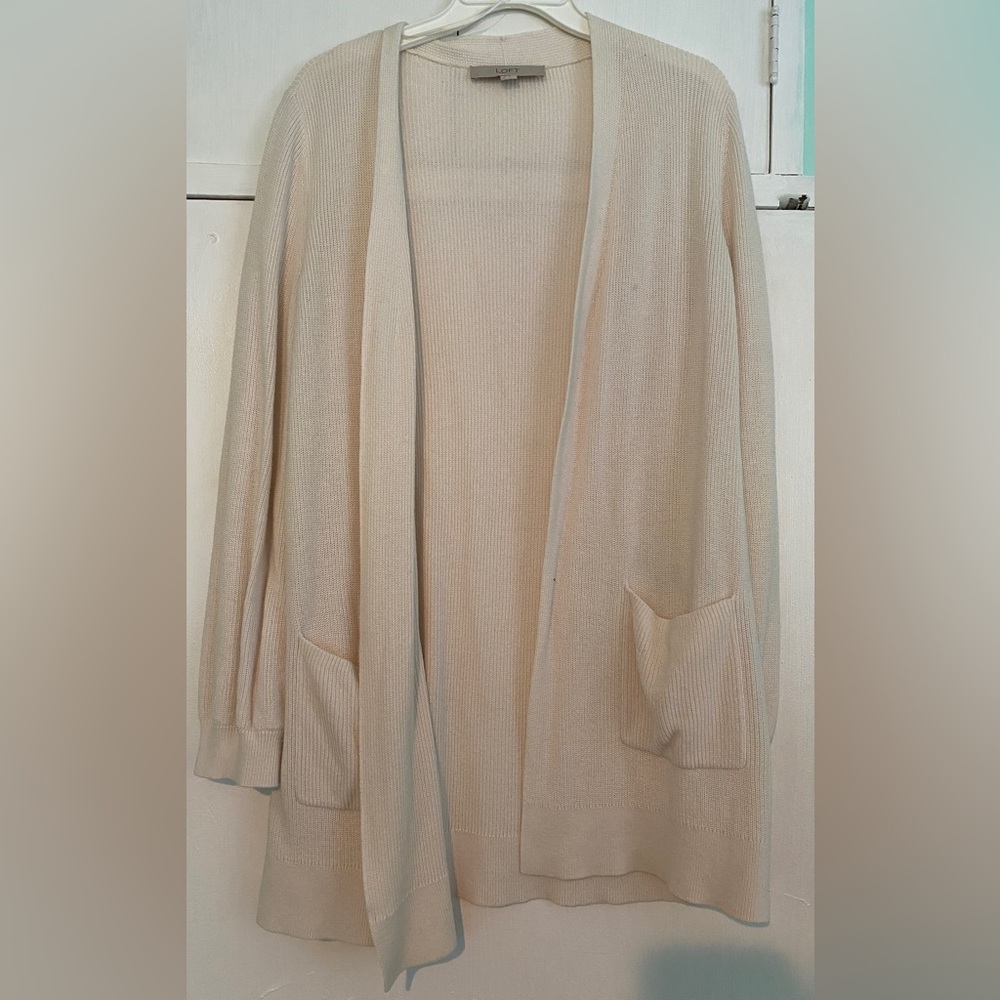 White cardigan